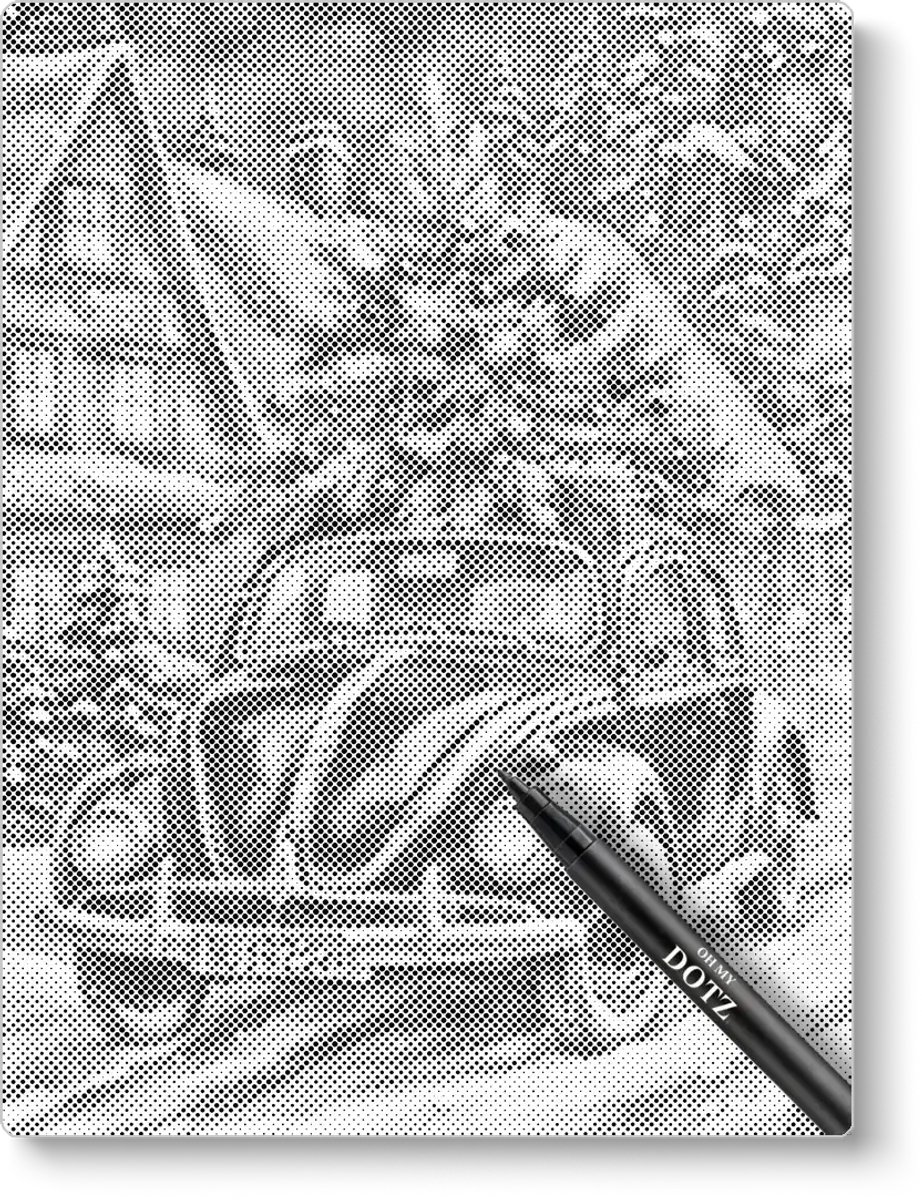 Kever Met Kerstboom | Stippelschilderij | 40x50cm | Dot painting | Oh My Dotz | Dots stippen | Diamond painting & Schilderen op nummer alternatief | Sinterklaas | Kerst